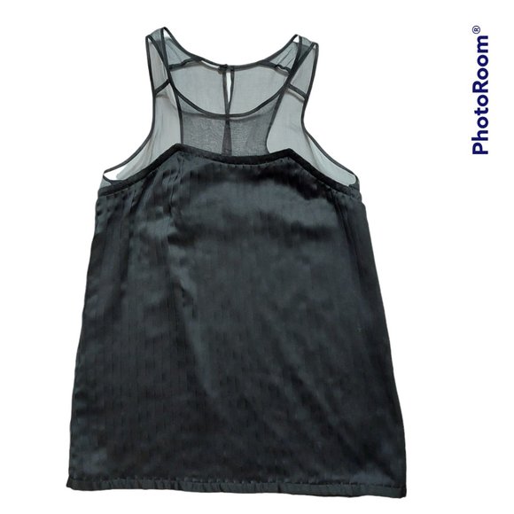 Bedo Femme Semi Sheer Black Sleeveless Top - Size XS - Picture 3 of 7
